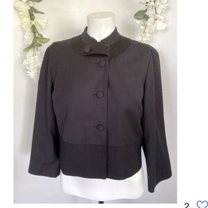 Behnaz Sarafpour for Target Women's Black Cropped Jacket Size L
Mandarin Collar